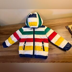 HBC Stripes Size 3T Kid's Duck Down Puffer Jacket